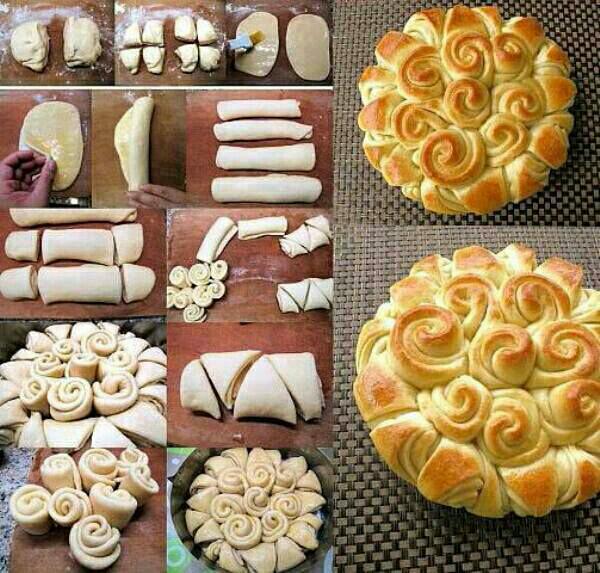 نان به شکل گل