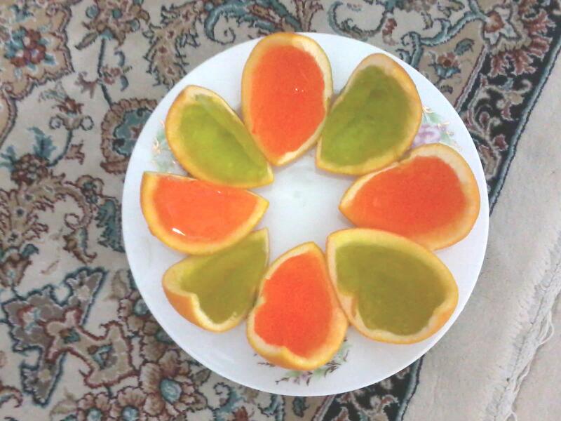 پرتقال ژله ای در رنگهای مختلف