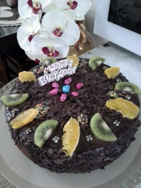 عکس کیک شکلاتی به مناسبت تولد پدرشوهرم!!