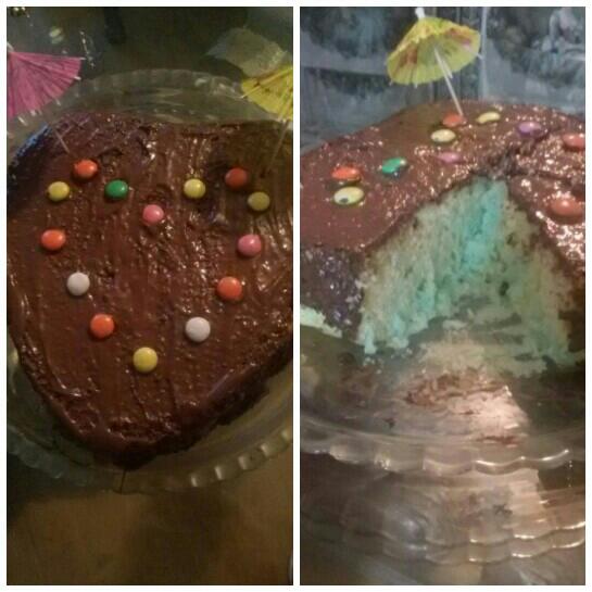 عکس ژلو کیک دو رنگ 