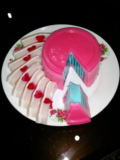 عکس ژله سوپرایز رولی وقلبی