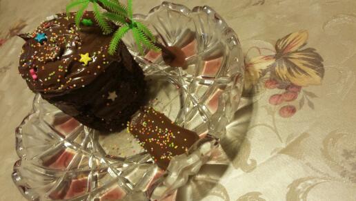 کاپ کیک دبل شکلات خونه ای