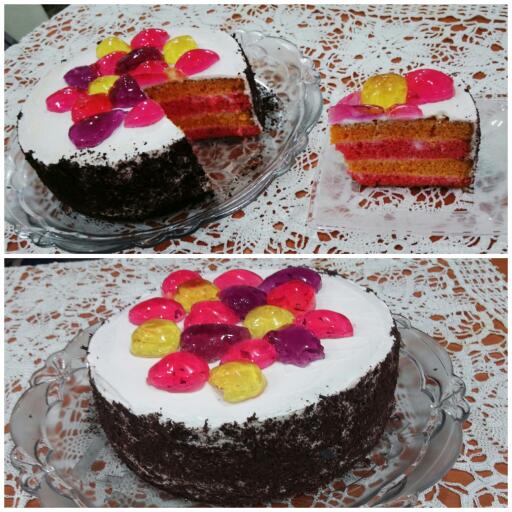 عکس کیک دو رنگ 