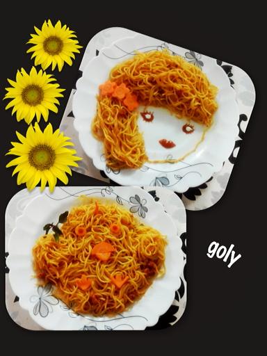 عکس تزیین اسپاگتی واسه بچه ها