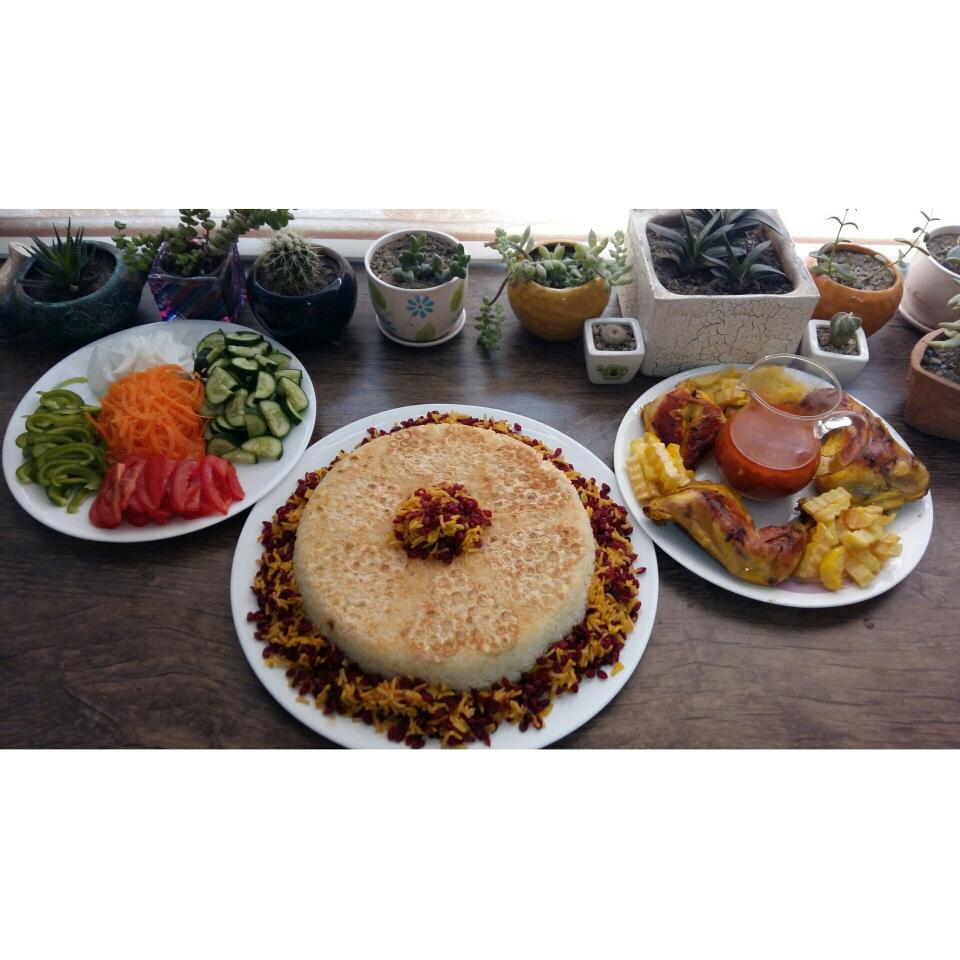 عکس زرشک پلو مرغ