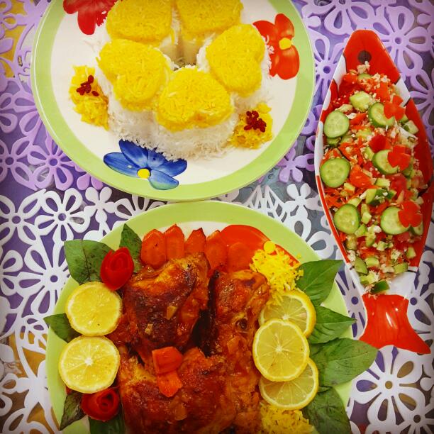 عکس زرشک پلو و مرغ