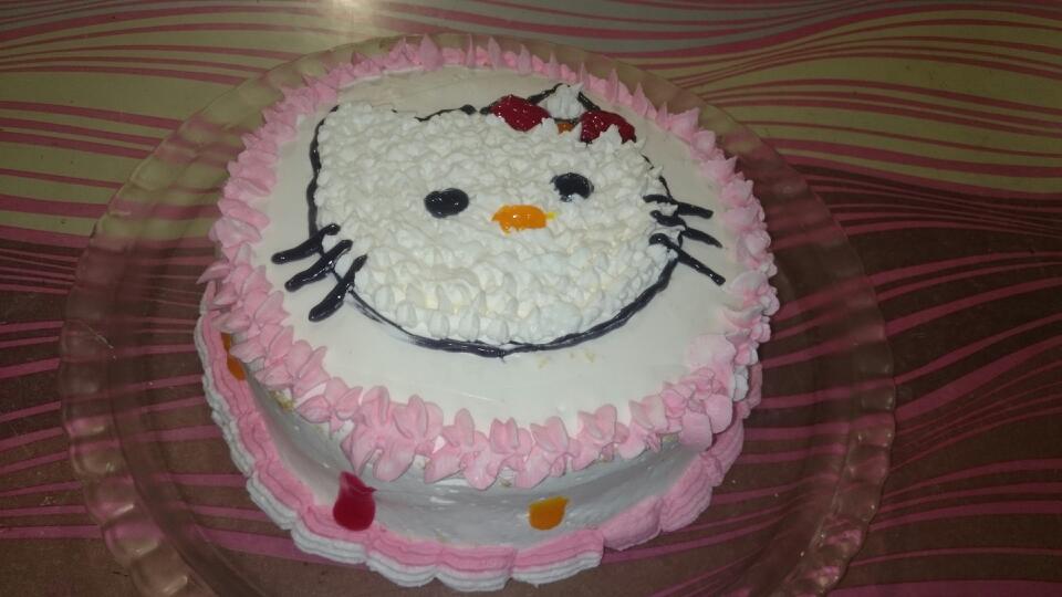 این کیک رو برا دختر گلم تزیین کردم..نظرتون چیه؟