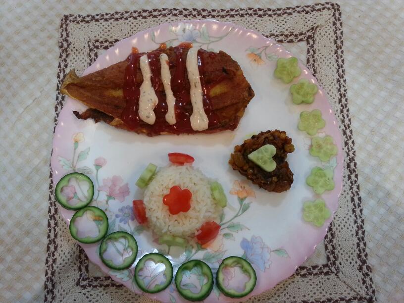 عکس ماهی سرخ شده 