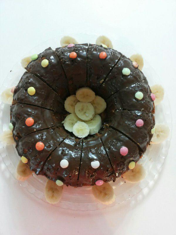 کیک با روکش شکلات