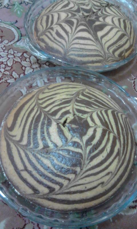 عکس اینم از کیک دو رنگ من مرسی پاپیون.