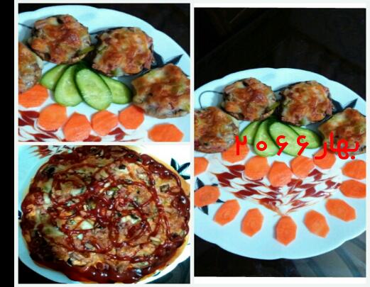 عکس قارچ شکم پر و پیتزا