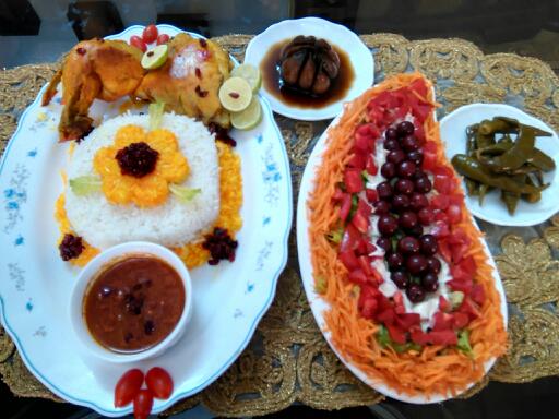 عکس زرشک پلو با مرغ مجلسی