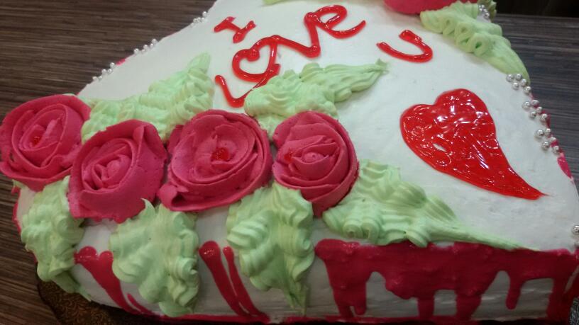 کیک قلب عاشقانه ی من