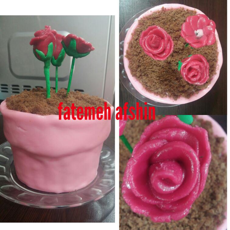 عکس گلدان کیک