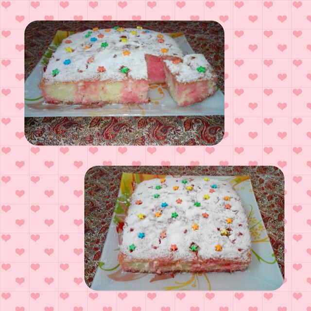 عکس ژلو کیک دو رنگ