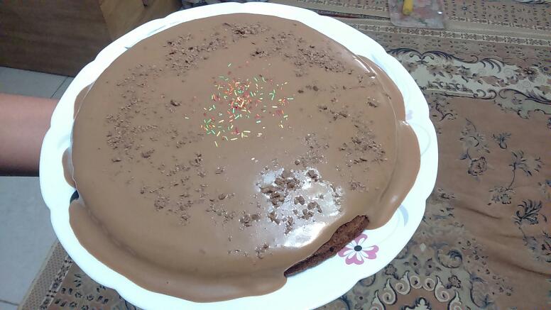 عکس کیک خیس شکلاتی با رویه گاناش فووووق العاده خوشمزه
