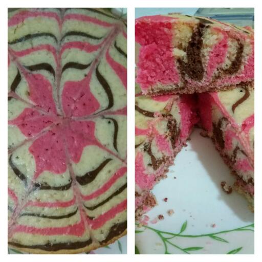 زبرا کیک سه رنگ