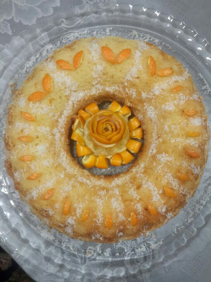 عکس کیک پرتقال ونارگیل
