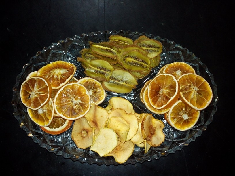 خشک کردن میوه:سیب،پرتقال،کیوی
