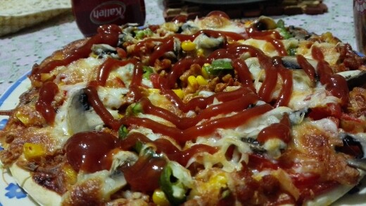 عکس پیتزا قارچ و سویا