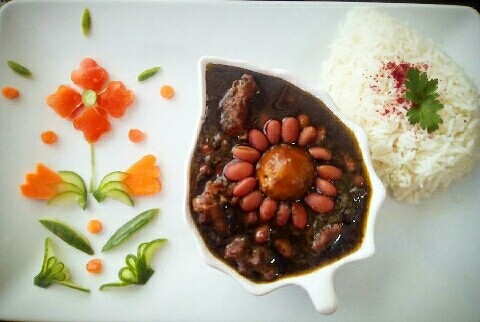 عکس قرمه سبزی و برنج
