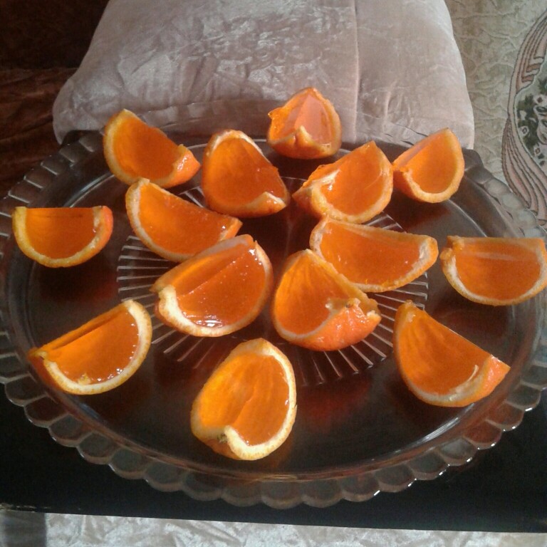 عکس ژله در پوست پرتقال