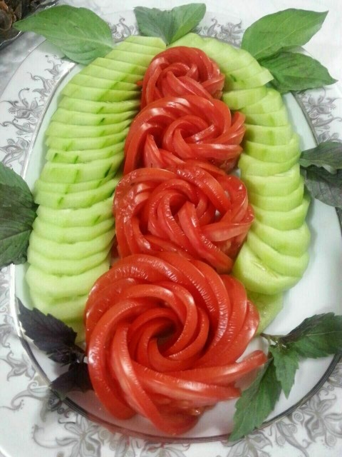 عکس تزیین گوجه خیار