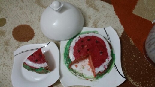 ژلو کیک هندوانه