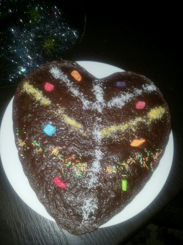 عکس کیک شکلاتی قلبی