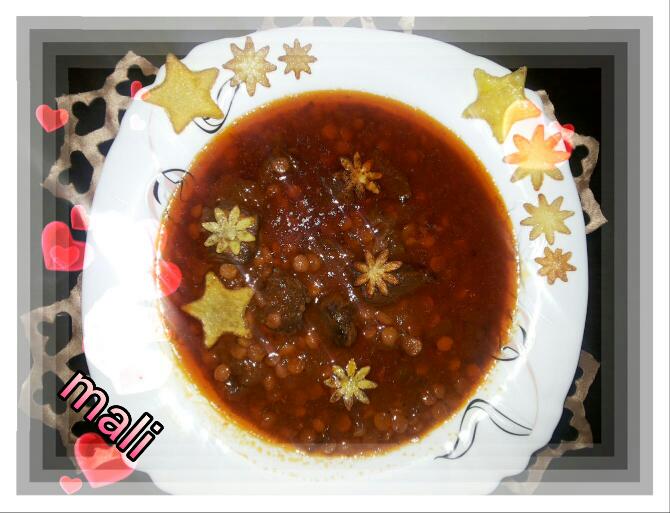 عکس خورشت قیمه والو با سیب زمینیای خوشگل
