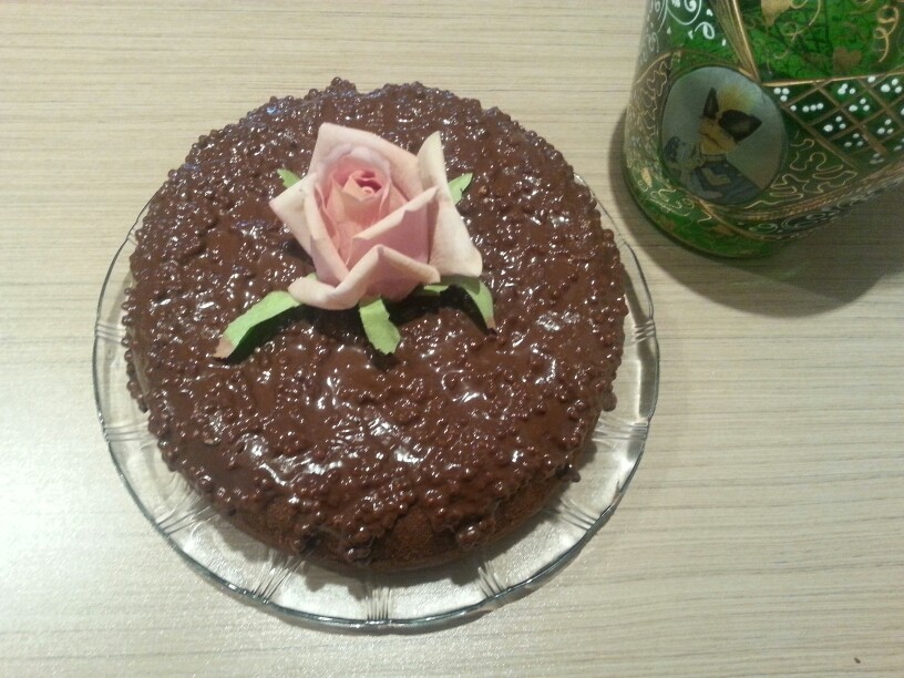 کیک قابلمه ای با روکش شکلاتی