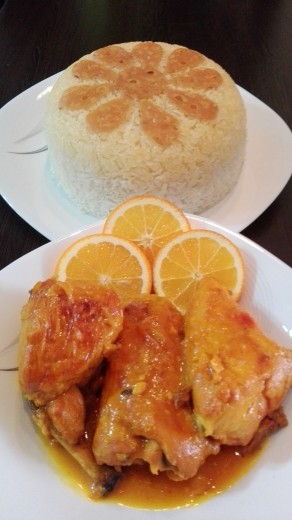 عکس خوراک مرغ پرتقالی