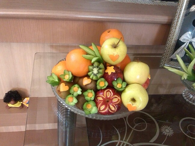 عکس تزیین ظرف میوه