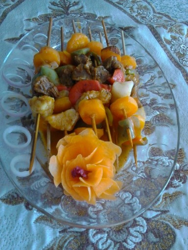 عکس کباب بره مراکشی با سبزیجات