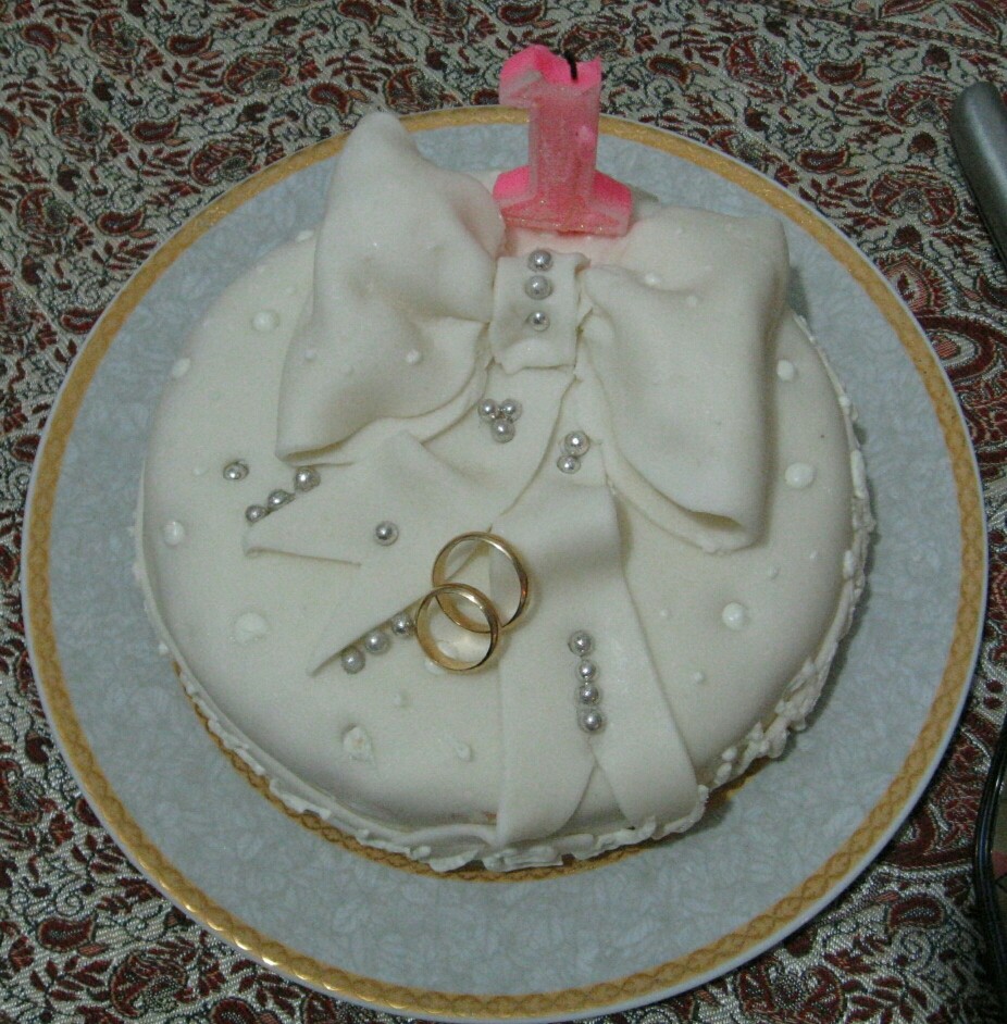 عکس کیک اولین سالگرد ازدواجم