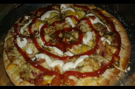 عکس پیتزا قارچ ،مرغ