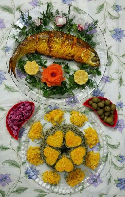 عکس سبزی پلو با ماهی