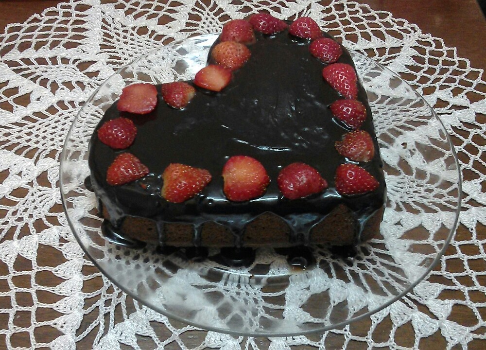 عکس کیک ساده شکلاتی