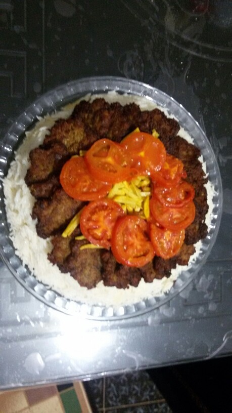 شامی کباب با برنج