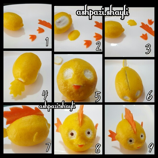 عکس آموزش لیمو به شکل ماهی