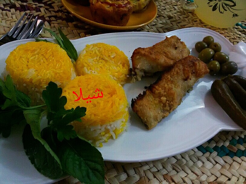 عکس ماهی سوخاری و برنج