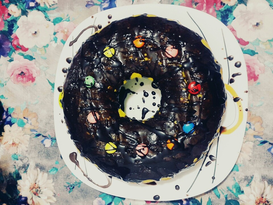 عکس کیک ماست و زعفرون