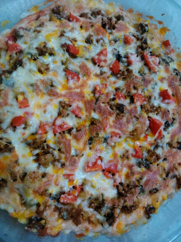 عکس پیتزا قارچ و گوشت 