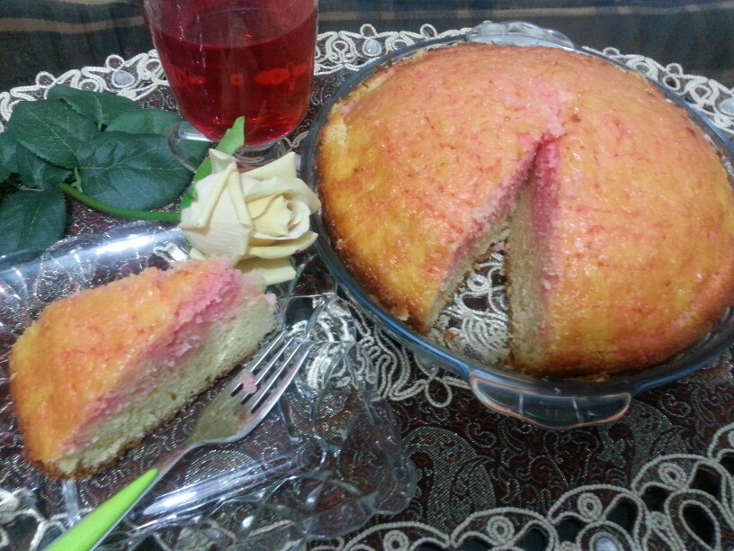 ژلو کیک دو رنگ