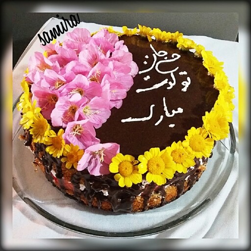 عکس کیک گلاب تزیین شده