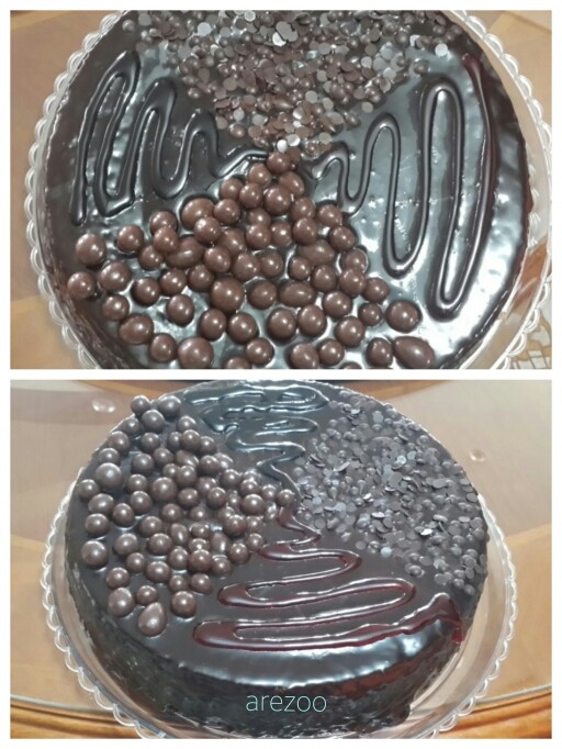 عکس کیک شکلاتی با رویه گاناش.