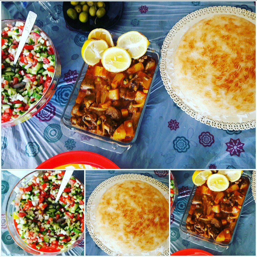 عکس برنج قالبي..خوراك جيكر...سالاد شيرازي
