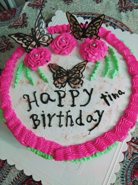 عکس کیک برای تولدم درست کردم