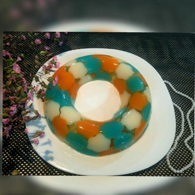 عکس ژله خورده شیشه شفاف یا گلدار