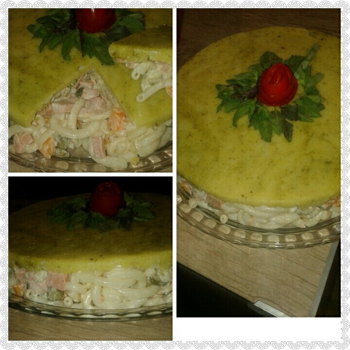 عکس کیک سالاد ماکارونی